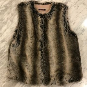 Faux fur vest